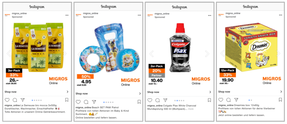 Through implementing the new, automated shopping format for the Meta platforms, Migros Online reached over 60% higher ROAS.